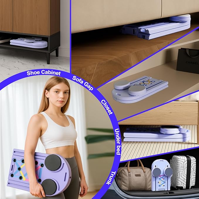 Pilates Board โ Upgraded Foldable Pilates Reformer, 8 in 1 Pilates Board Set for Home Workout, 15 in 1 Abdominal Trainer Board to Revolutionize Your Fitness