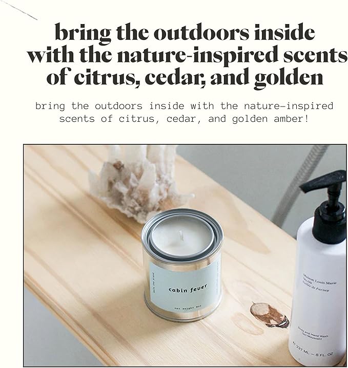 MALA Cabin Fever Cypress Evergreen & Moss Candle for Home – Forest‑Inspired Aromatherapy – Vegan Soy – 45 Hour Clean Burn – Organic Non‑Toxic Candles – Cozy Room Decor – 6.8 oz