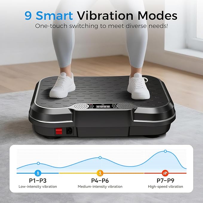AoraPulse Vibration Plate Exercise Machine, Vibration Plate for Lymphatic Drainage Weight Loss, 330 Lbs Capacity Full Body Workout Vibrate Fitness Platform for Home Women Men