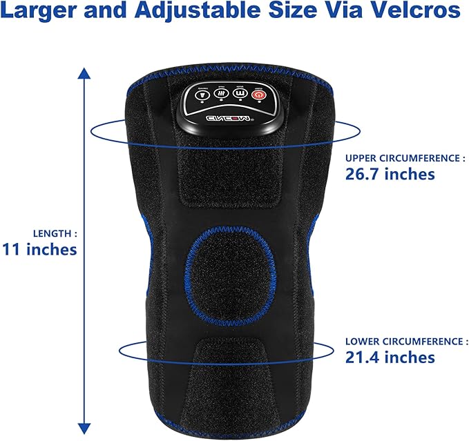 CINCOM Heated Knee Massager, Air Compression Knee Massager with Heat for Pain Relief Knee Brace Wrap for Knee Arthritis,Injury,Joint Pain 3 Modes & 3 Intensities (A Pair)