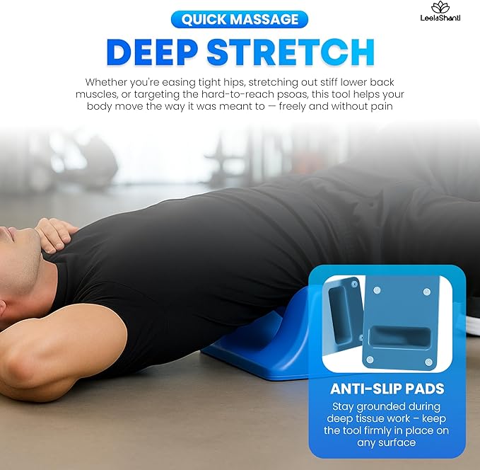 Psoas Release Tool, Hip Hook Psoas Muscle Release Tool, Deep Tissue Hip Massager and Back Stretcher for Hip Flexor and Trigger Point Relief (Blue)