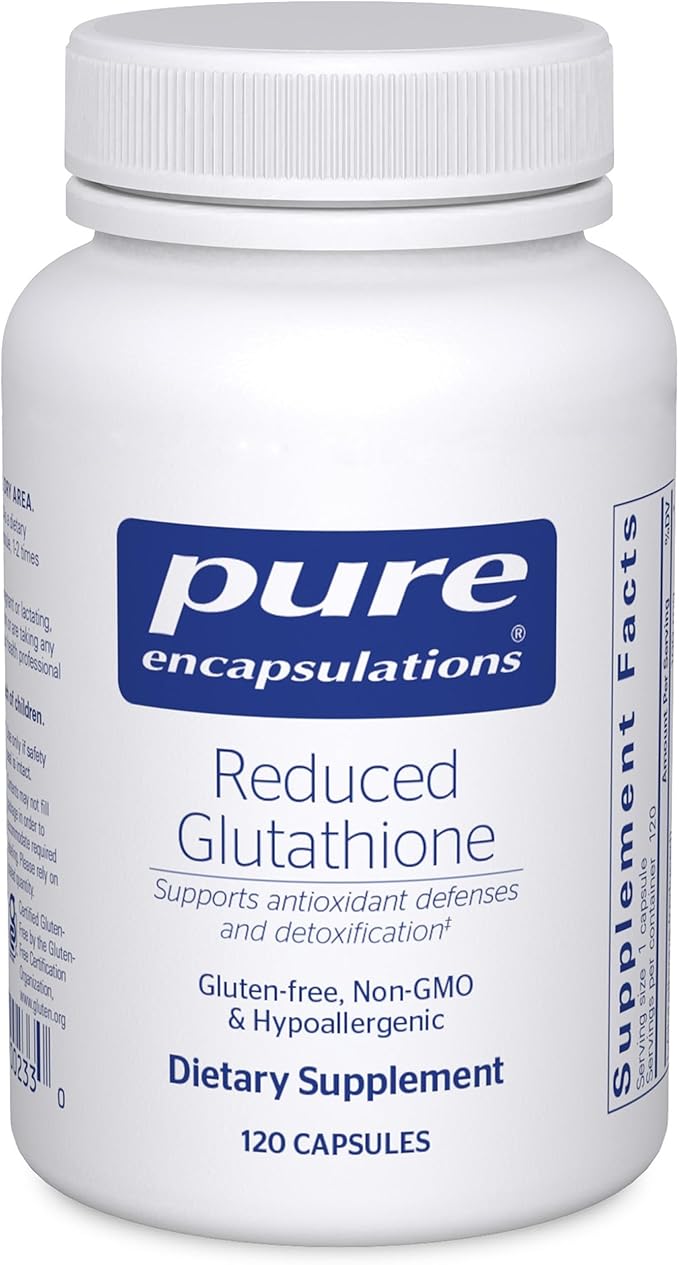 Pure Encapsulations Reduced Glutathione | Hypoallergenic Antioxidant Supplement to Support Liver and Cell Health* | 120 Capsules