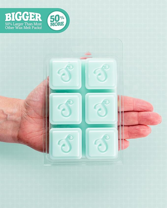 Fresh & Clean Wax Melts Variety Pack - Blue Moon, Iced Mint Lavender, Eucalyptus Spearmint - Formula 117 - 3 Highly Scented 3 Oz. Bars - Made With Natural Oils - Fresh & Clean Warmer Wax Cubes