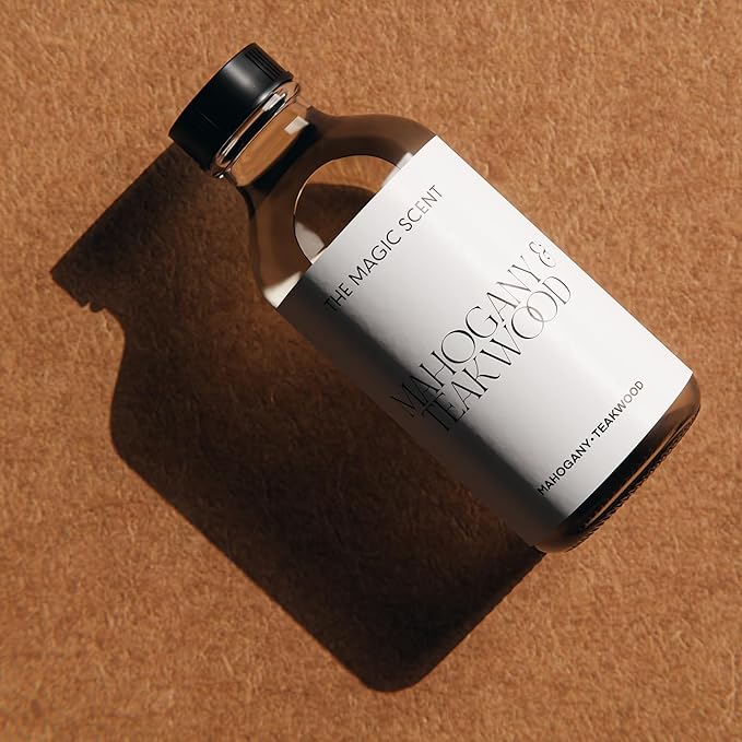 The Magic Scent Mahogany & Teakwood Diffuser Oil - Hotel & Home Luxury Scents Inspired by Abercrombie & Fitch - Diffuser Oil Scents for Home Designed for Use in All Diffusers - 8.5 fl oz, 250 mL