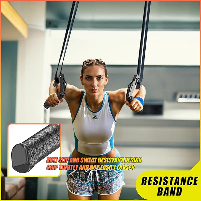 Neutral Grip Handles for Pull Up Bar, Pull Up Handles with Ergonomic Portable Hooks for Home Gym, Calisthenics, Strength Training, Resistance Bands – Black