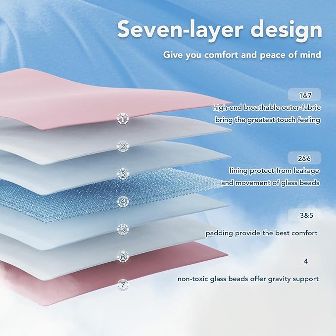 Topcee Weighted Blanket for Adults (12 lbs, 48" x 72") Twin Size Soft Cooling Heavy Blanket Sleeping, Apply to 110-130 lbs Body, Thick Breathable Blanket with Glass Bead, Easy Care
