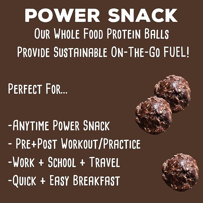 simplyFUEL Whole Food Protein Balls with Probiotics - Brownie Batter Snacks - Protein Snack - Gluten Free Energy Balls (24 Packs)