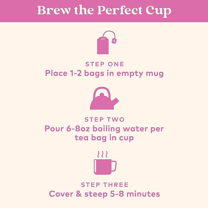 Organic India Tulsi Sweet Rose Herbal Tea - Holy Basil Leaf, African Basil, Chamomilie, Lemon Myrtle, Stress Relieving, Immune Support, USDA Certified Organic, Caffeine-Free - 18 Infusion Bags, 6 Pack