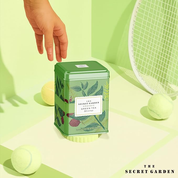 Life Plus Style Gourmet Secret Garden Organic Green Tea Caffeinated Natural Pure Unsweetened Smooth & Refreshing Hot or Iced Rich in Antioxidants Gluten Free Support Health Eco Conscious 50 Tea Bags
