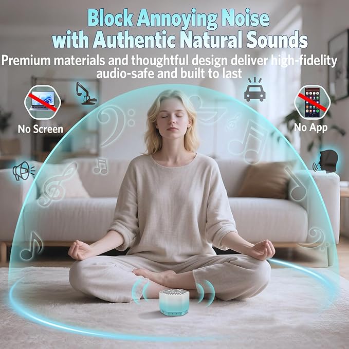 Tibetan Meditation Singing Bowl & Sleep Sound Machine with 27 Different Singing Bowl, Natural Soothing Sounds for Sound Therapy/Bath, Yoga, Meditation, Chakra Healing and Stress Relief