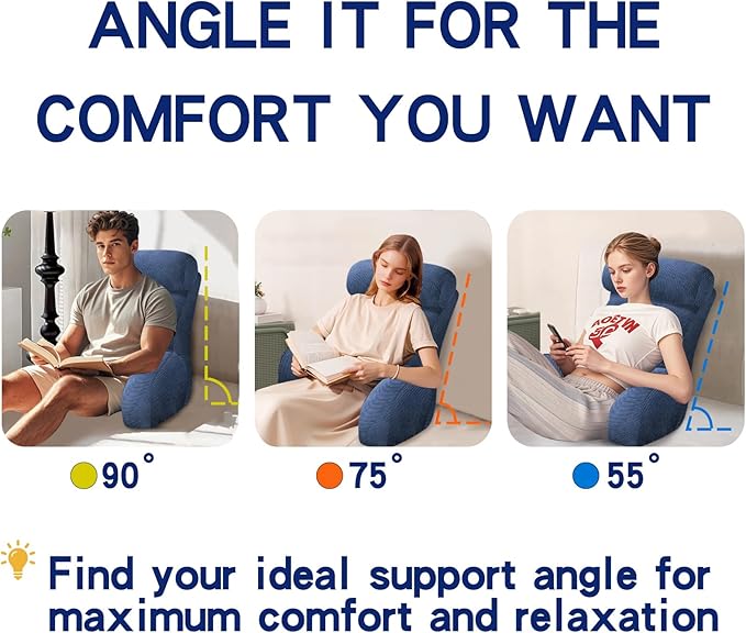 Back Pillow for Bed Sitting Up, Reading Pillow, Extra Large Arm Pillows for Adults for Back Support,Bed Pillow for Sitting up for Watching TV/Gaming/Relaxing