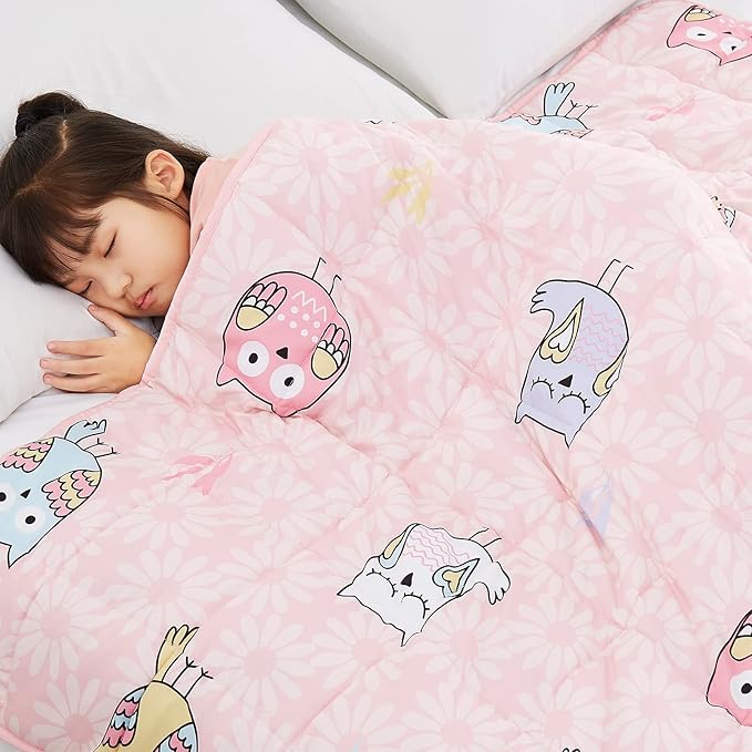 Topcee Weighted Blanket (7 lbs, 40" x 60") Cooling Throw Heavy Blanket for Sleeping Apply to 40-60 lbs, Soft Thick Breathable Blanket with Glass Bead, Easy Care