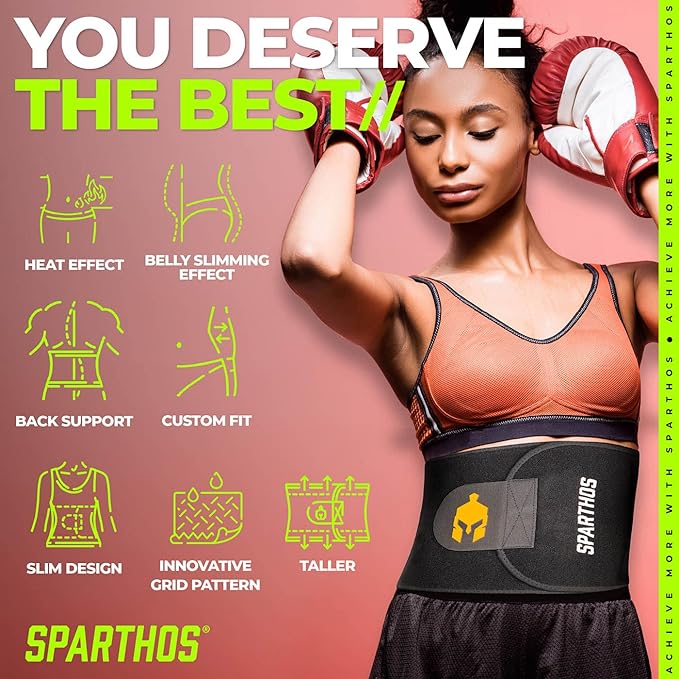 Sparthos Waist Trimmer Belt - Sweat More and Shorten Your Workout Time!