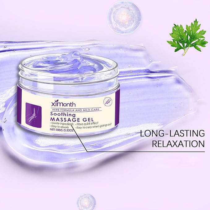 2 Pcs Joint Soothing Massage Purple Gel,Soothes Knees, Lumbar, Neck, Hands,Feet and Joint Activities Throughout The Body Massage Cream.