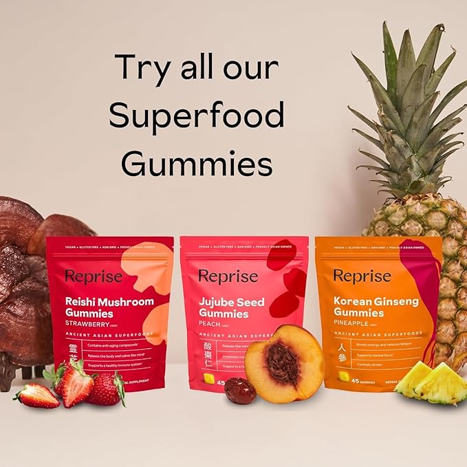 Jujube Seeds in Daily Gummies, 300 mg Full-Spectrum Jujube Seeds, Supports Relaxation & Restful Sleep, 100% Plant Based Vegan & Gelatin Free, Peach Flavored, 45 Gummies (Pack of 3)