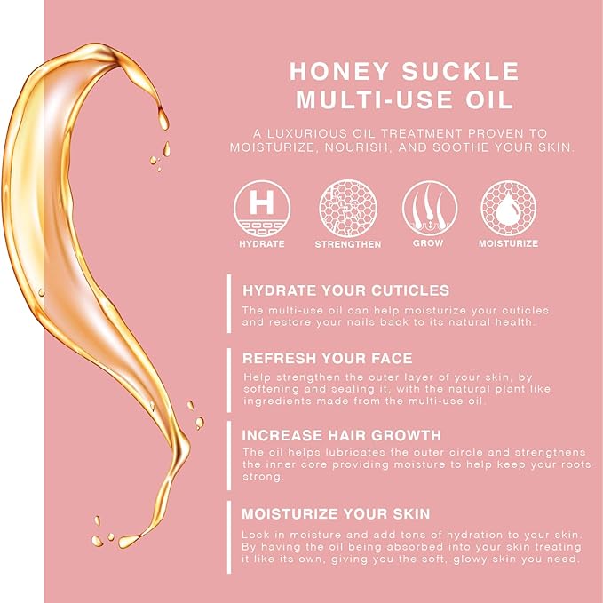 Multi-Use Face, Body & Hair Oil - Hydrates Skin, Restores Shine - With Apricot, Coconut Oil & Vitamin E - 4 Fl Oz