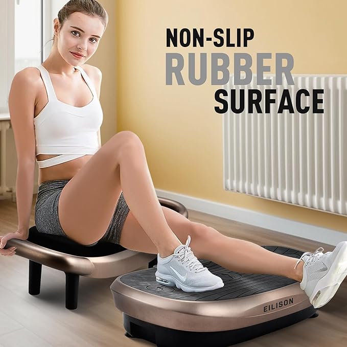 EILISON FITABS 3D Vibration Plate Exercise Machine with Seat - Ocsillation, Pulsation + Vibration Platform, Push Up | Vibration Machine for Lymphatic Drainage, Weight Loss, Recovery