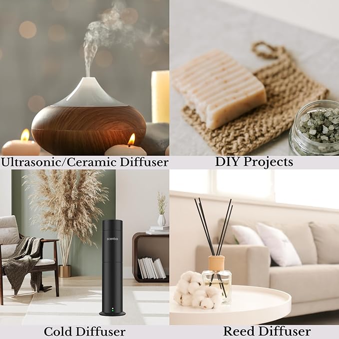 Hotel Diffuser Oil Inspired by 5-Star Hotel Scent - 50 mL 1.69 fl oz - Essential Oil Blend Botanical Jasmine, Bergamot & Fresh Marine Notes for Aromatherapy Diffusers and - Escapade