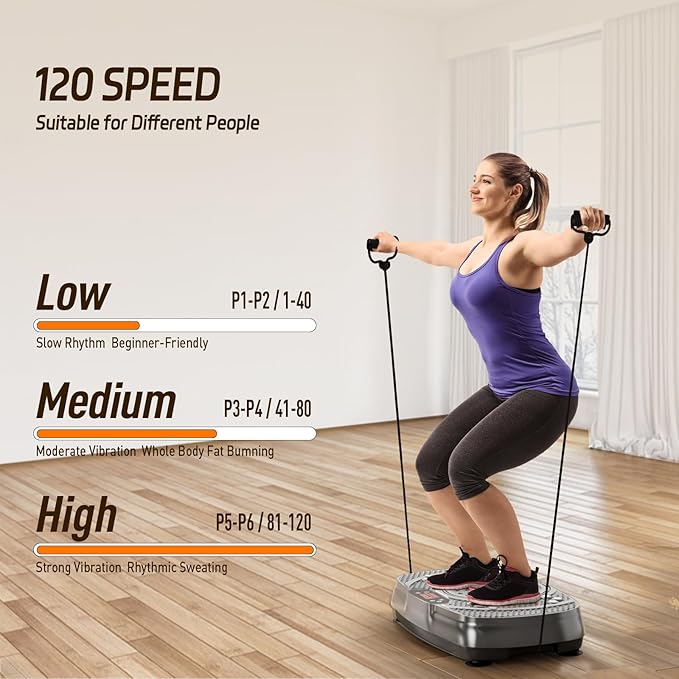 Vibration Plate Exercise Machine: TISSCARE Weight Loss and Lymphatic Drainage Vibrating Plates, Whole Body Workout Sculpting Platform for Home Fitness Fat Burner for Women Men