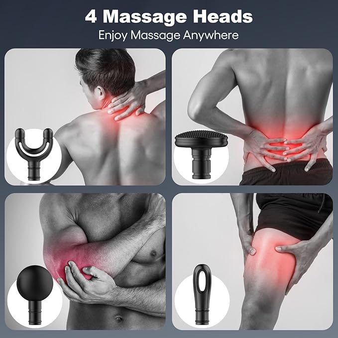 Massage Gun Deep Tissue with Extended Handle Revolutionary U-Shaped Back Massager