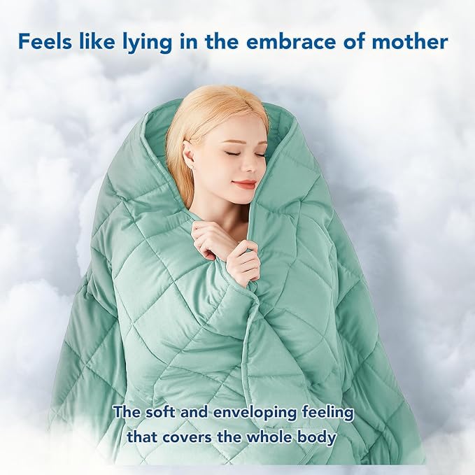 Topcee Weighted Blanket for Adults (20 lbs, 60" x 80") Queen Size Soft Cooling Heavy Blanket Sleeping, Apply to 190-210 lbs Body, Thick Breathable Blanket with Glass Bead, Easy Care