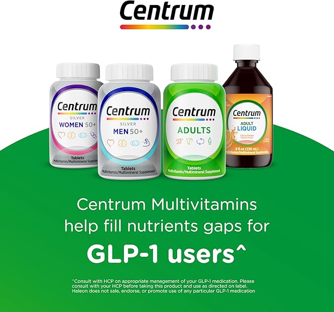 Centrum Multivitamin for Women, Multivitamin/Multimineral Supplement with Iron, Vitamin D3, B Vitamins and Antioxidant Vitamins C and E, Gluten Free, Non-GMO Ingredients - 250 Count