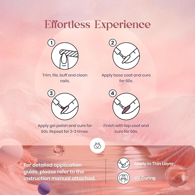 Beetles Nude Pink Gel Nail Polish Set, Nude Paradise Gel Polish Kit 25PCS 20 Colors Jelly Pink Sheer Glitter White Soak Off UV Base Glossy Matte Top Coat Pearls Rhinestones Nail Charms Gift for Women