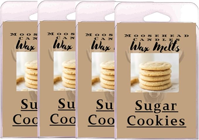 Warm Sugar Cookie Wax Melts – 4 Pack Bakery Scented Soy Wax Cubes | Sweet Vanilla, Buttery Dough, Fresh Baked Aroma | Pet Safe, Long Lasting Wax Melts for Warmers, Handmade in USA