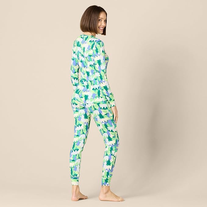 Amazon Essentials Womens Snug-Fit Cotton Sleepwear Pajama Set (Available in Plus Size)