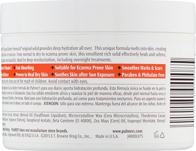 Palmer’s Cocoa Butter Formula Daily Skin Therapy, Solid Formula, 7.25 Ounces (Pack of 3) .pack