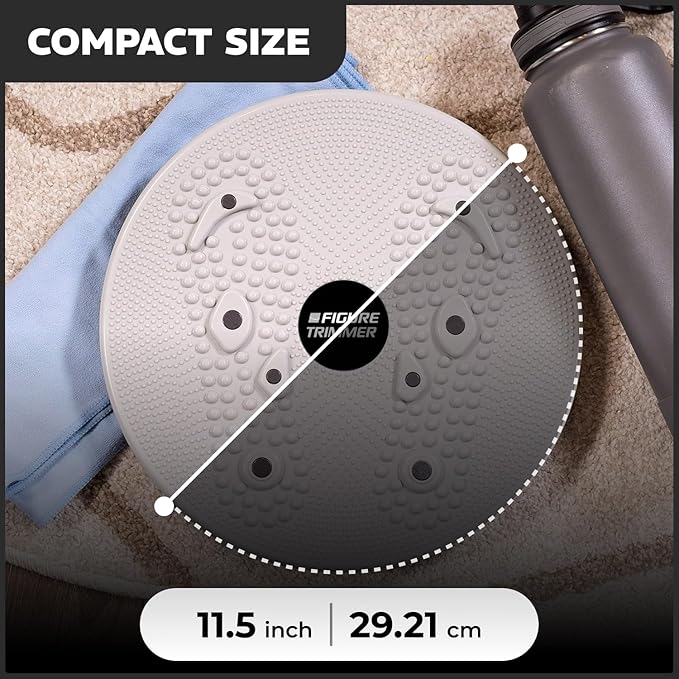 Daiwa Felicity Figure Trimmer Ab Twister Board - Waist Twister Machine for Core & Abs Exercise - Waist Twisting Fitness Tool, Dizzy Disc Twist Board for Slimming Workout & Reflexology