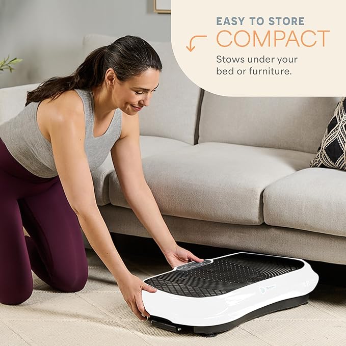Lifepro Waver Vibration Plate Exercise Machine for Lymphatic Drainage, Muscle Activation, Full-Body Workout Vibrating Platform with Loop Bands, Fitness Equipment for Strength Toning & Fat Loss