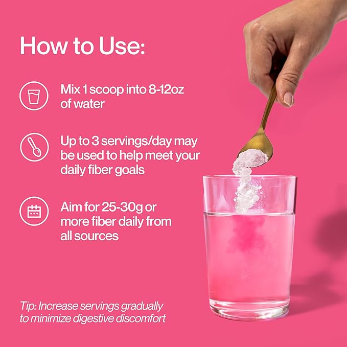 Supergut Foundational Daily Fiber Powder, Sugar Free & Vegan Prebiotic Fiber Blend for Gut Health & Digestive Support, Supplement for Men & Women with Solnul & Sunfiber, Pomegranate Berry, 18 Servings