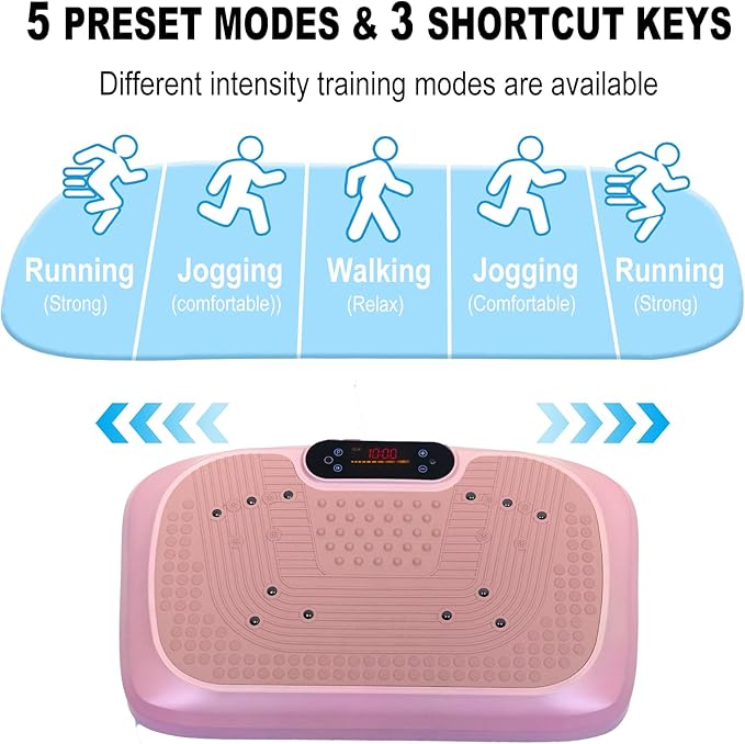 HOTSWEAT Vibration Plate Exercise Machine for Lymphatic Drainage, Power Plate Vibrating Platform, Shaker for Weight Loss, Exercise Board with 120 Levels for Home Gym