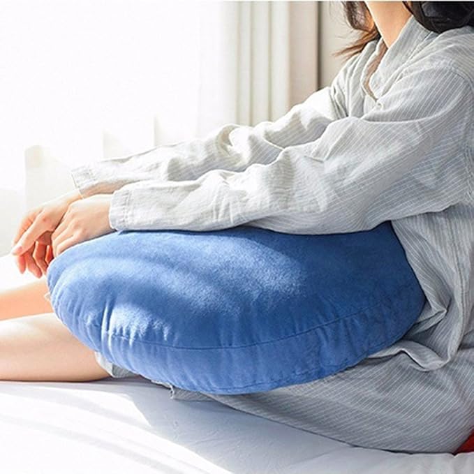 Round Throw Pillow 16x16 Down-like Polyester Super Soft Ultra Fluffy Feather-like Touch Round Cushion for Couch Decorative Circle Round Floor Pillow for Kids Bed Sofa, 1 Piece, Navy Blue