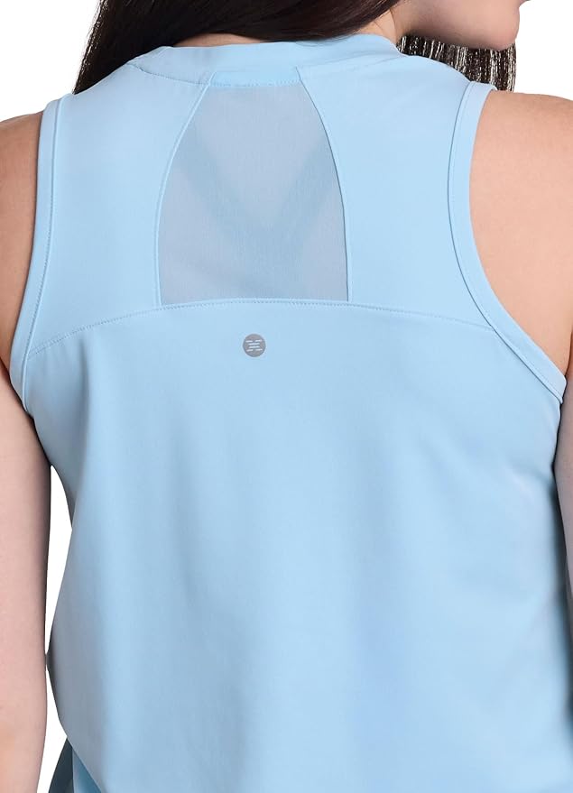 RBX Active Women's Workout Top with Breathable Mesh Panels, Quick Drying Gym Running Tank Top with Plus Sizes