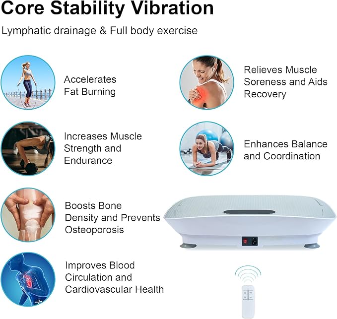 Smart Auto Vibration Plate – 10-Level Silent Shaker Machine for Weight Loss, Toning & Massage | No-Remote Patented Start-Stop, Quiet Motor, 10-Min Auto Workout for Unisex