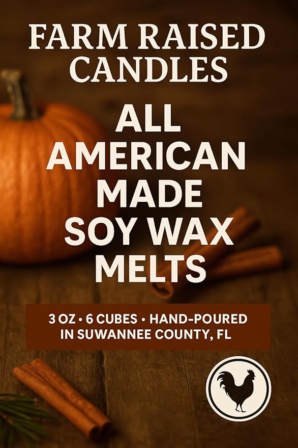 Farm Raised Candles β Pumpkin Wax Melts Variety 1 LB Bundle (16 oz) - USA Made - 5 Packs β Vanilla Cream Pie, Apple Cider, Fall Scented Candles β Fresh from The Farm - Soy Wax Melts Fall scents