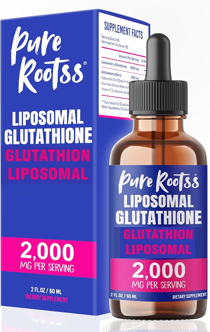 Liposomal Glutathione Liquid Supplement, 98% Absorption, with Vitamin C, L- Glutathione, 2 Fl Oz (Pack of 1)