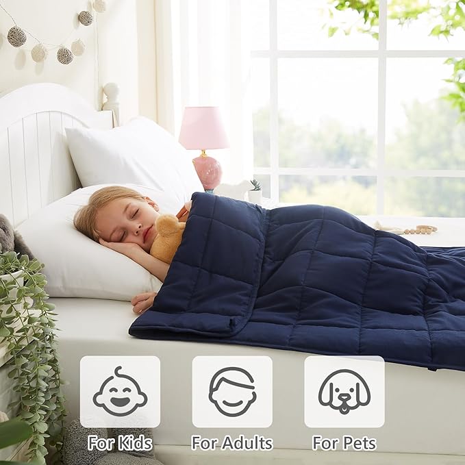 L'AGRATY Weighted Blanket - 36"x48" 3lbs Microfiber Material with Glass Beads Small Blanket for All-Season Summer Fall Winter Soft Thick