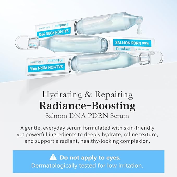 Salmon DNA PDRN Peptide Serum | 99% Salmon DNA PDRN Intensive Ampoule | Peptide, Collagen, Hyaluronic Acid, Niacinamide - Uneven Skin Tone, Anti-Aging, Moisturizing | Korean Skincare 0.05 fl oz x 30e