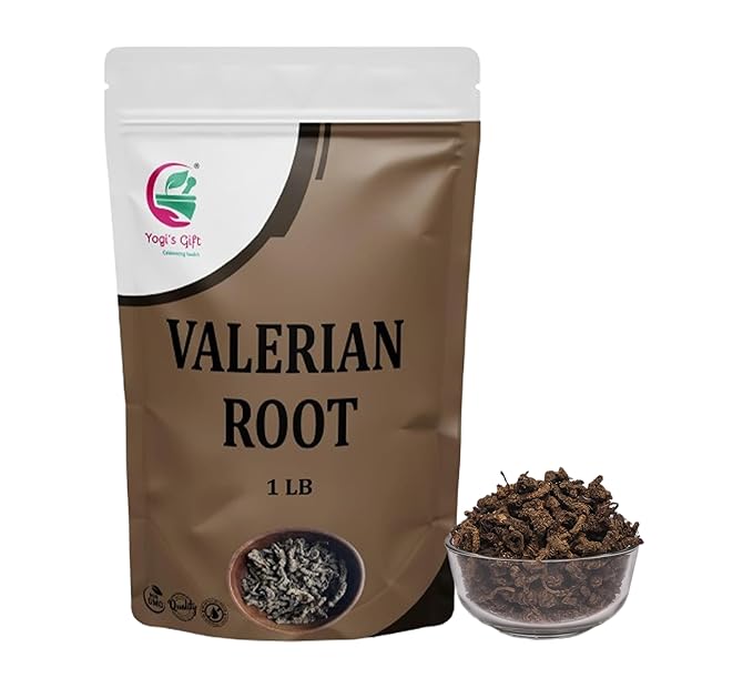 Valerian Root Whole 1 LB, 100% Natural & Pure, for Tea & Herbal Blends, Naturally Strong Aroma, Resealable Bag for Freshness - By Yogiโs Giftยฎ