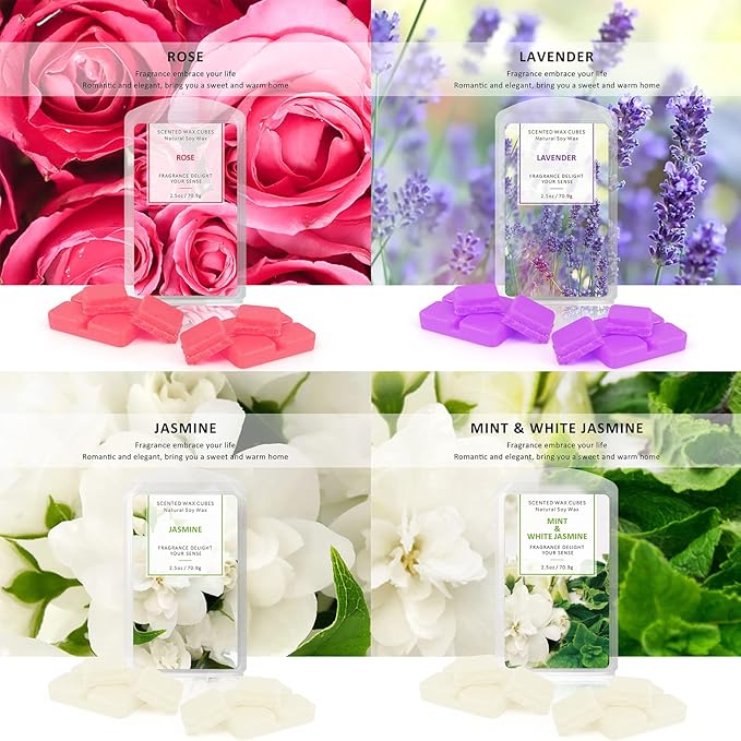 STRN Scented Wax Melts Wax Cubes, Long Lasting Scent Soy Wax Cubes for Warmer Wax Melts Candle Making Gift Set for Fall and Winter 16 Pack (16x2.5oz)