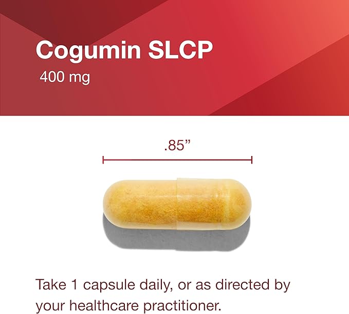 PROTOCOL FOR LIFE BALANCE Cogumin SLCP 400mg Curcumin - Neurological Support - with Curcuma Longa Extract - Cognitive Support Supplement - Vegan-Friendly & Non-GMO - 50 Veg Capsules