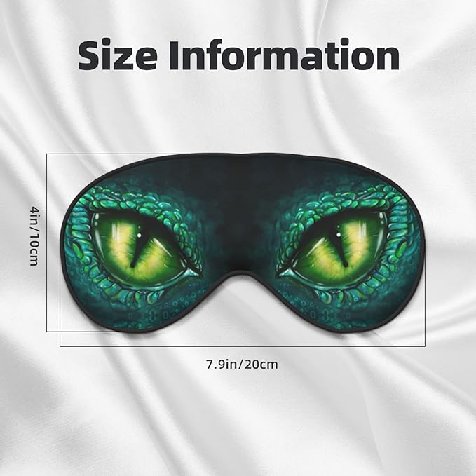 Sleep Eye Mask Dragon Eye Sleep Mask for Women Men Comfortable Eye Mask with Adjustable Strap Soft Eye Cover Blindfold for Travel Yoga Nap Shift Work