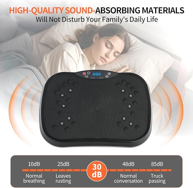 ALSO GO Vibration Plate Exercise Machine, 3 Workout Modes & 120-Level Vibration Platform for Weight Loss/Lymphatic Drainage, 400lbs Capacity Vibration Board with Resistance Bands for Full Body Workout