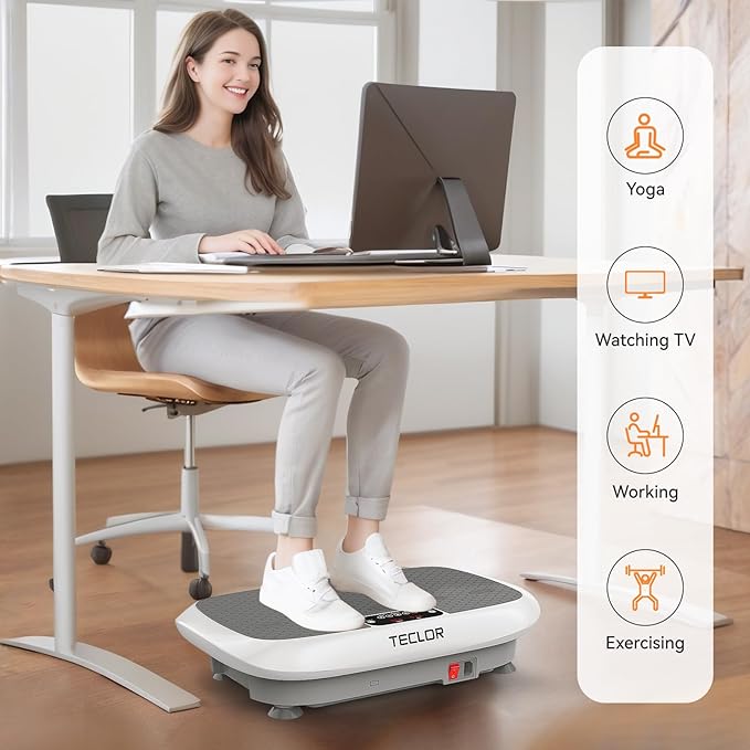 Premium Vibration Plate Exercise Machine for Lymphatic Drainage, Weight Loss, Whole Body Workout Power Vibration Plate, Shake Plate,Home Gym Fitness Equipment