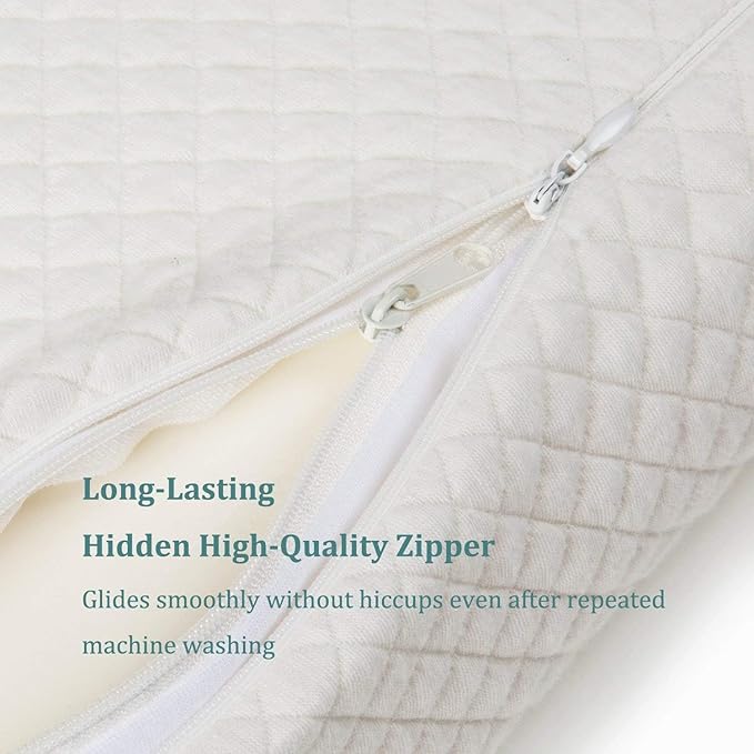 Contour Memory Foam Pillow Orthopedic Sleeping Pillows, Ergonomic Cervical Pillow for Neck Pain - for Side, Back and Stomach Sleepers, Free Pillowcase Included (Firm & Near King)