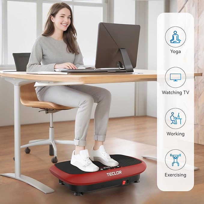 Premium Vibration Plate Exercise Machine for Lymphatic Drainage, Weight Loss, Whole Body Workout Power Vibration Plate, Shake Plate,Home Gym Fitness Equipment