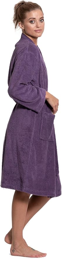Turkuoise Soft & Absorbent Towel Robe, 100% Cotton Turkish Terry Cloth Kimono Bathrobes for Women